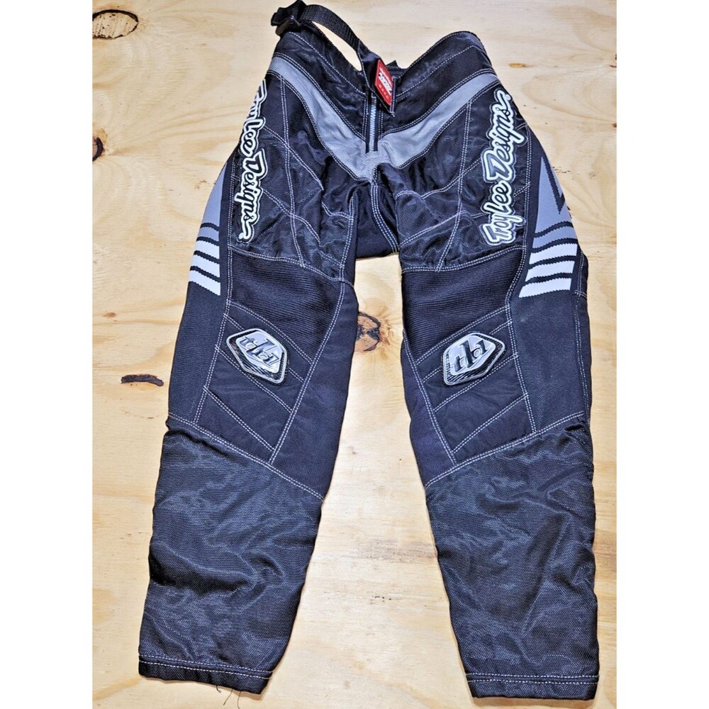 Troy Lee Designs Motocross Motorcycle Riding Pants Youth 24 black/grey race gear